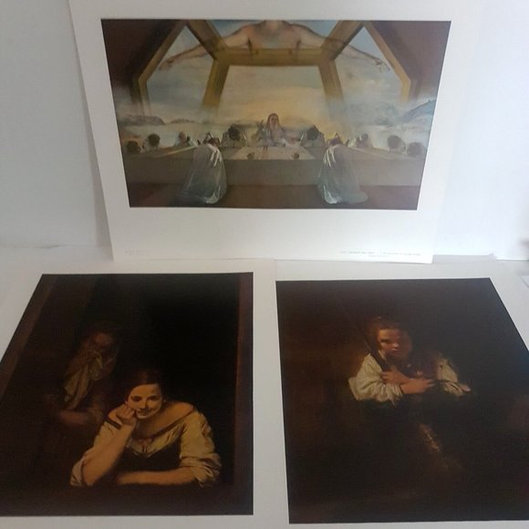 National Gallery of Art Washington DC Set of 3 Prints Murillo Rembrandt Dali - Picture 3 of 16